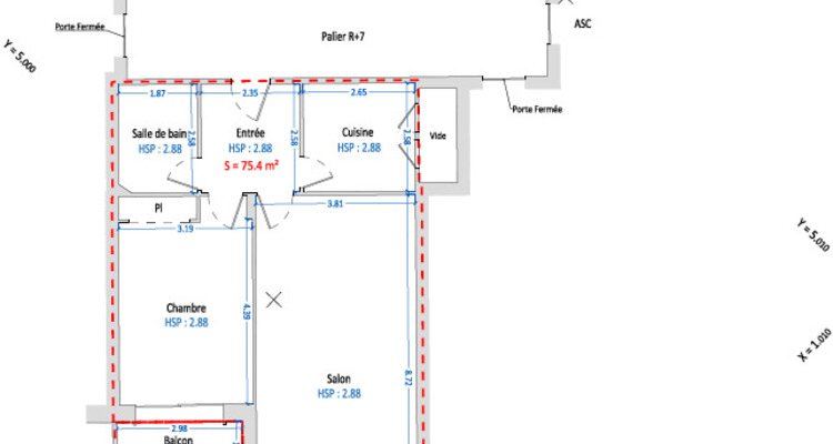 CONTINENTAL: 2 ROOMS - TERRACES - SEA VIEW